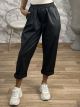 Baggy Leather Pants/Black