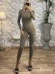 Strassed Skinny Bodysuit/Khaki