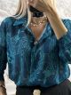 Muslin Shirt Paisley-3062/Petrol