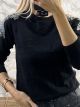 Sequin Shoulders Sweater/Black