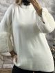 Fur Sleeves Sweater/Vanilla