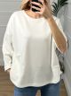 Viscose Pocket Sweatshirt/White