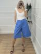Soft Denim Long Shorts/Blue
