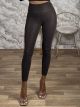 Leopard Mat Leather Leggings-NEW/Chocolat