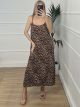 Midi Animal Print Dress/Leo1