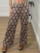 Elastic Summer Pants-Floral/Camel-2