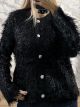 Mohair Silver Thread Cardigan/Black