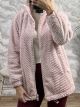 Furry Textured Jacket-1953/Pink