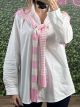 Cotton Faux Top Shirt/Pink
