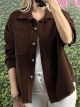 Cotton Cord Jacket-4397/Chocolat