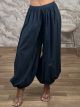 Wide Cotton Pants-96666/Navy Blue