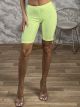 Biker Elastic Leggings/Lime