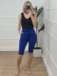 Skinny Belt Shorts-21066/Royal Blue