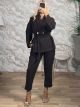 Viscose Textured Suit-84118/Chocolat