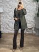 Soft Suede Coat-9045/Khaki
