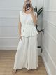 Pleated Pads Set-Plus Size/White