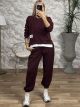 Viscose Double Zipper Set-3642/Burgundy