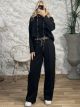 Viscose Double Waistband Set-3155/Black