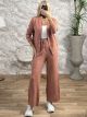 Knitted Cardigan Set-2171/Pink