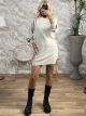 Mini Knitted Dress-2163/Vanilla