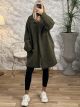 Oversized Teddy Coat/Khaki