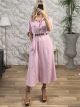 Safari Midi Belt Dress/Pink