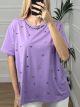 T-shirt Colored Strass/Lilac