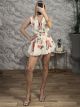 EarthyTones Floral Skort Mini Dress/Vanilla