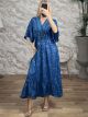 Silk GoldPrint Maxi Dress-2628/N3