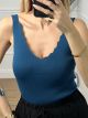 Knitted ZicZac Top/Petrol