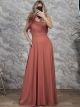 OneShoulder Flower Maxi Dress/Ecai