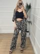 Kimono Set Print/Zebra White