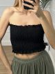 Wasp Nest Strapless Top-NEW/Black