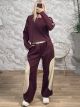 Viscose Circles&Stripes Set-3050/Burgundy