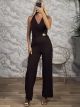Gold Pin Jumpsuit-6178/Chocolat