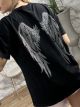 Strassed Wings Cotton T-Shirt/Black