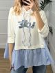 Shirt Sweatshirt-LOVE/White