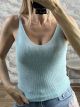 Knitted Lurex Top-8801/Light Aqua