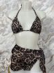 Bikini & Sarong Set-9136/Dark Leopard