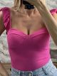 RuffleSleeves Cups Top-41003/Fux