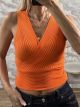 Knitted X Top/Orange