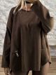 Oversized Sweatshirt-91270/Chocolat