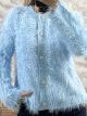 Mohair Silver Thread Cardigan/L.Blue