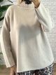 SuperSoft Elastic Turtleneck Sweater/Beige