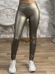 Leather Leggings-207/Metallic Gold