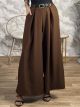 Super Wide Belt Pants-3263/Chocolat
