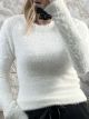 Mohair Round Neck Top-9570/White