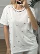 T-shirt Colored Strass/White