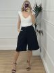 Soft Denim Long Shorts/Black