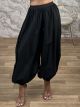 Wide Cotton Pants-96666/Black